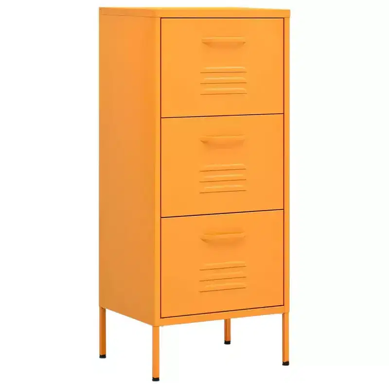 vidaXL Storage Cabinet Mustard Yellow 16.7x13.8x40 Steel