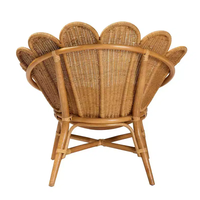 bali & pari Blossom Rattan Accent Flower Chair Honey