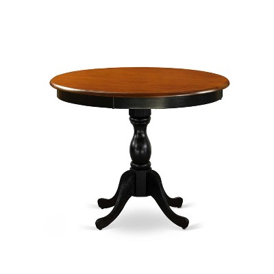HomeStock 3-Piece Black and Cherry Finish Solid Wood Top - Dining Room Set - Seats-4