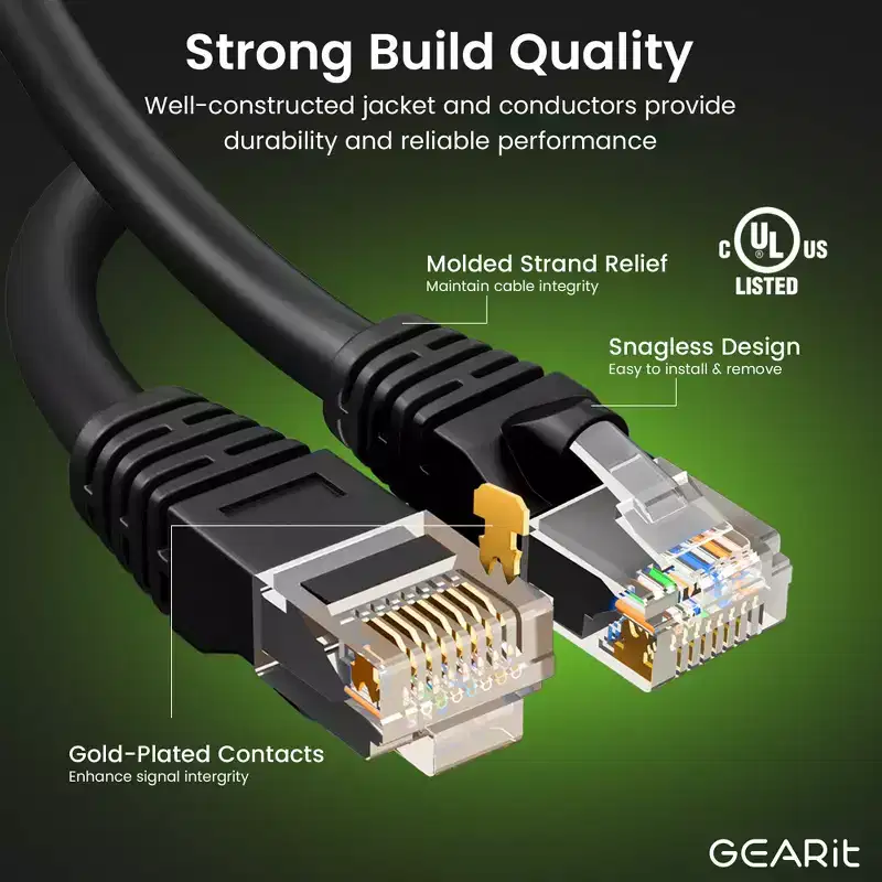 GEARit Cat 6 Ethernet Patch Cable (20-Pack) - 6 Feet
