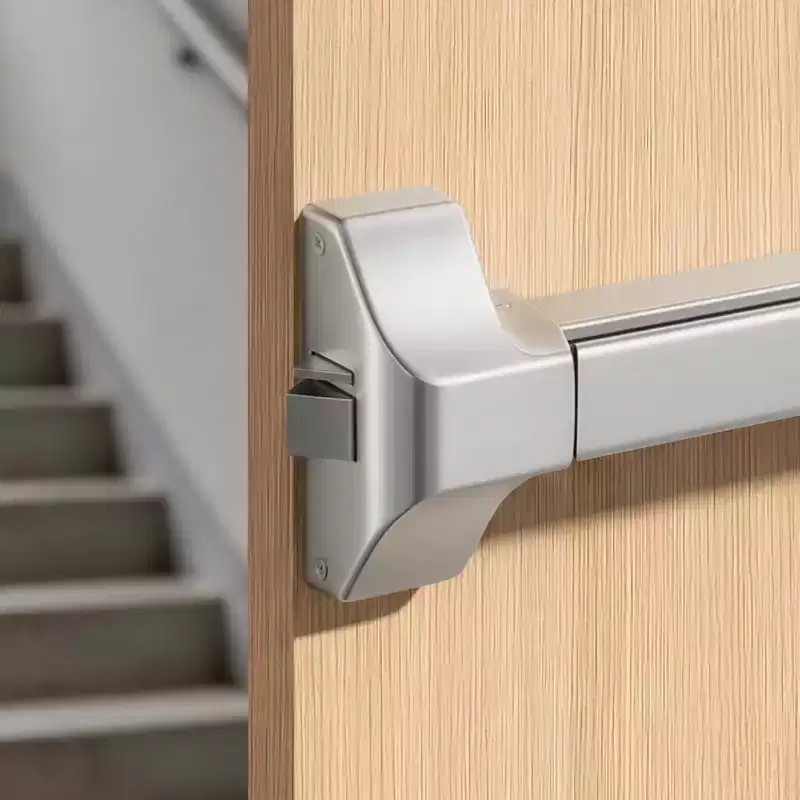VEVOR Push Bar Panic Exit Device, 31 Stainless Steel Commercial Panic Bar for Exit Doors, with Dual Locking Bolt and Sticker, Silver