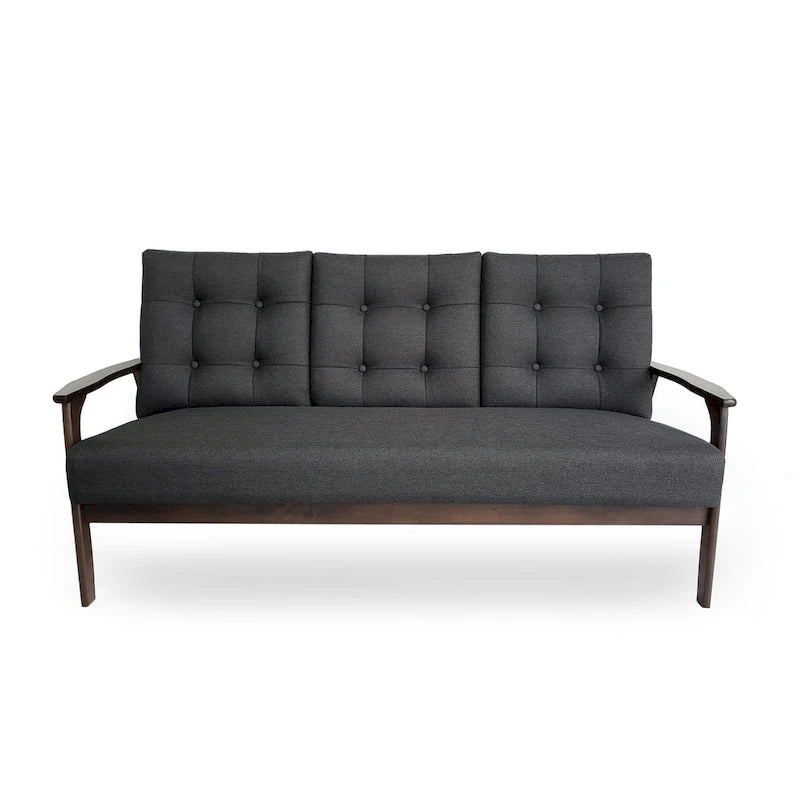 Aries Mid-century 2-piece Fabric Sofa Set by Christopher Knight Home
