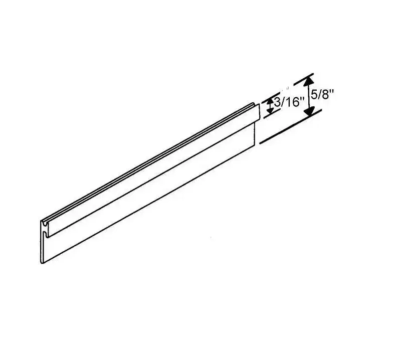 Brixwell Weatherstrip Vinyl Material 3/16 Channel Width 5/8 Channel Height Spline Type Window Door Seal Component Black Finish