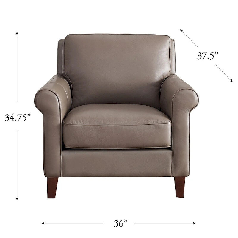 Hydeline Laguna Top Grain Leather Sofa Set, Sofa and Chair - Sofa, Chair