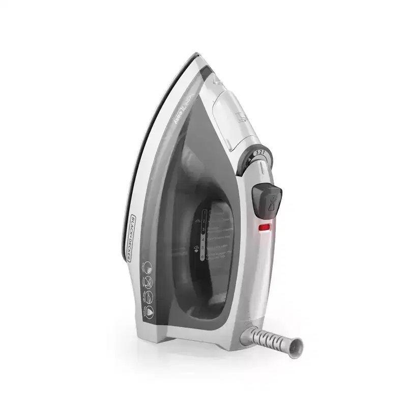 BLACK+DECKER Light N Easy Compact Steam Iron, IR1020S, Stainless Steel Soleplate, Spray Mist, Anti-Drip, Auto Shutoff