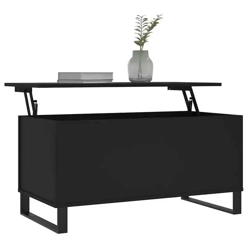 vidaXL Coffee Table White Engineered Wood, Metal Medium Coffee Table