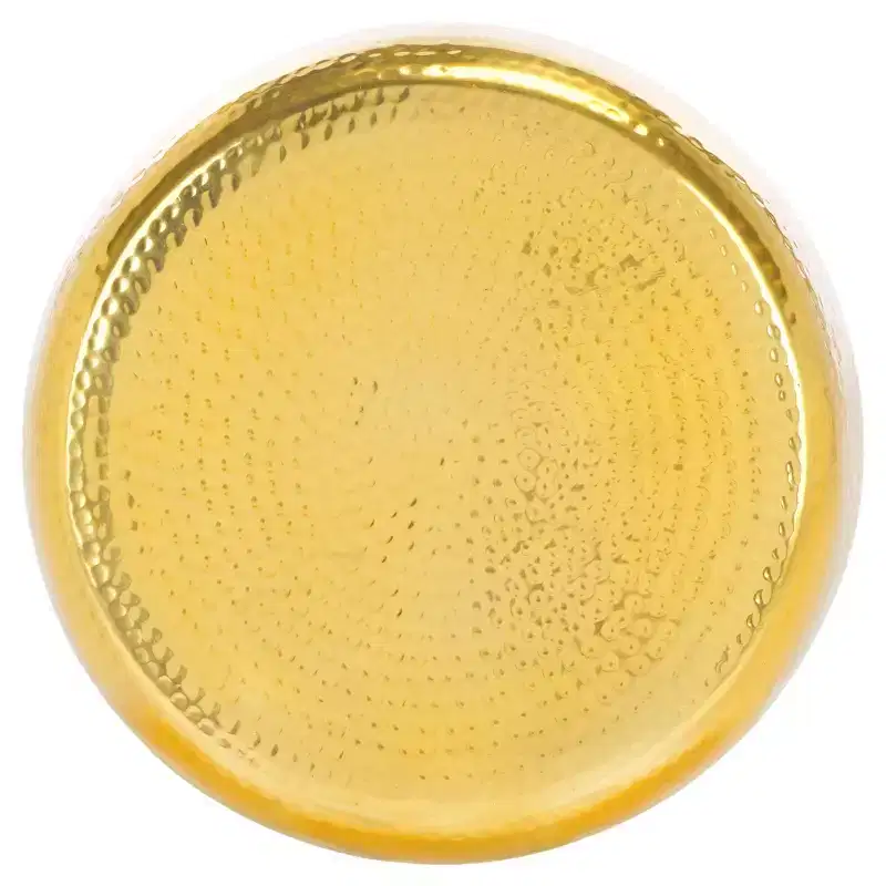 Saanvi Round Accent Table - FOX5530A - Champagne Gold/Green - Safavieh Couture