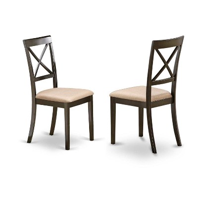 HomeStock 3-Pc Cappuccino Solid Wood Top - Dining Room Set - Seats 4