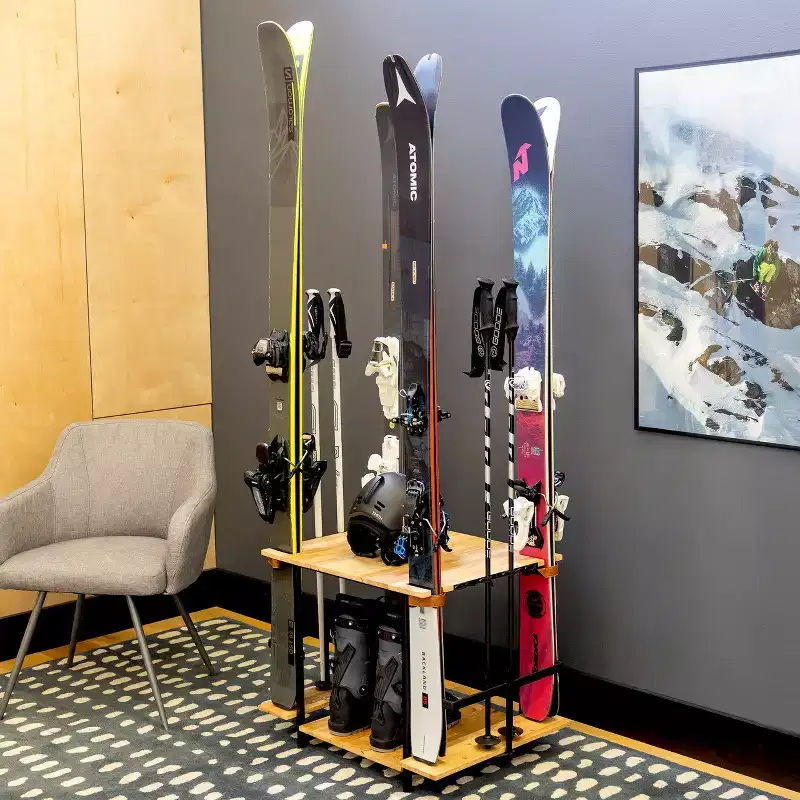 Teal Triangle Silverton Ski Organizer | Holds 4 Pairs of Skis