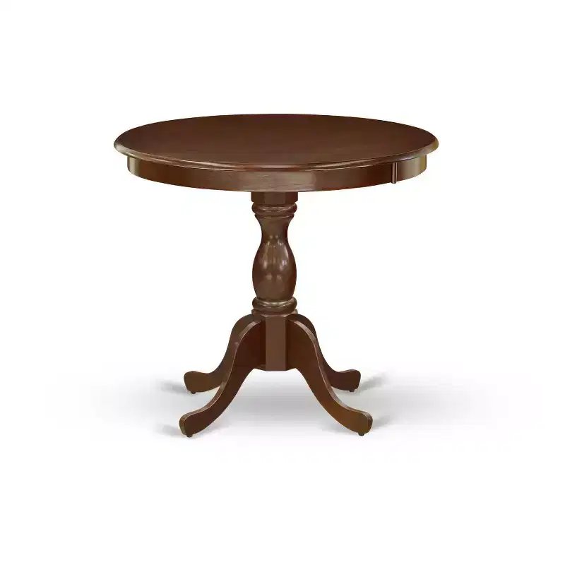 HomeStock 3-Piece Mahogany Finish Solid Wood Top - Dining Room Set - Seats 4
