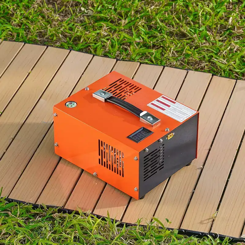 VEVOR PCP Air Compressor, 4500PSI/30Mpa Portable PCP Airgun Compressor with External Converter, DC12V, AC115V | Oil & Water-Free ,Orange