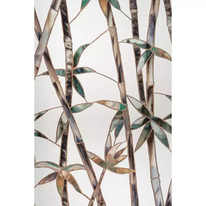 24" x 36" Glass Bamboo Window Film - Artscape: Vinyl, Removable, Multicolor Classic Patterns