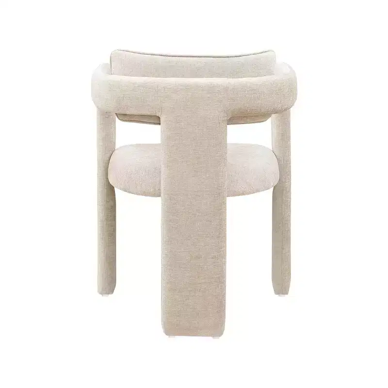 Meridian Furniture,Brenda Beige Chenille Fabric Dining Chair, Set of 2
