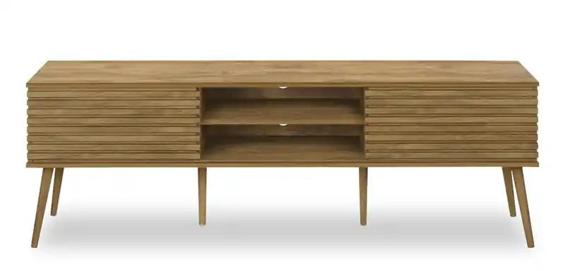 72 Rustic TV Stand with Storage and Cable Management for TVs up to 80- Brown