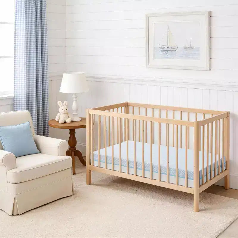 BaybyNest 6 Dual Sided Crib & Toddler Mattress - Cooling Gel Memory Foam,Lux Cooling Touch Cover for Infant All-Night Comfort - CertiPUR-US Certified