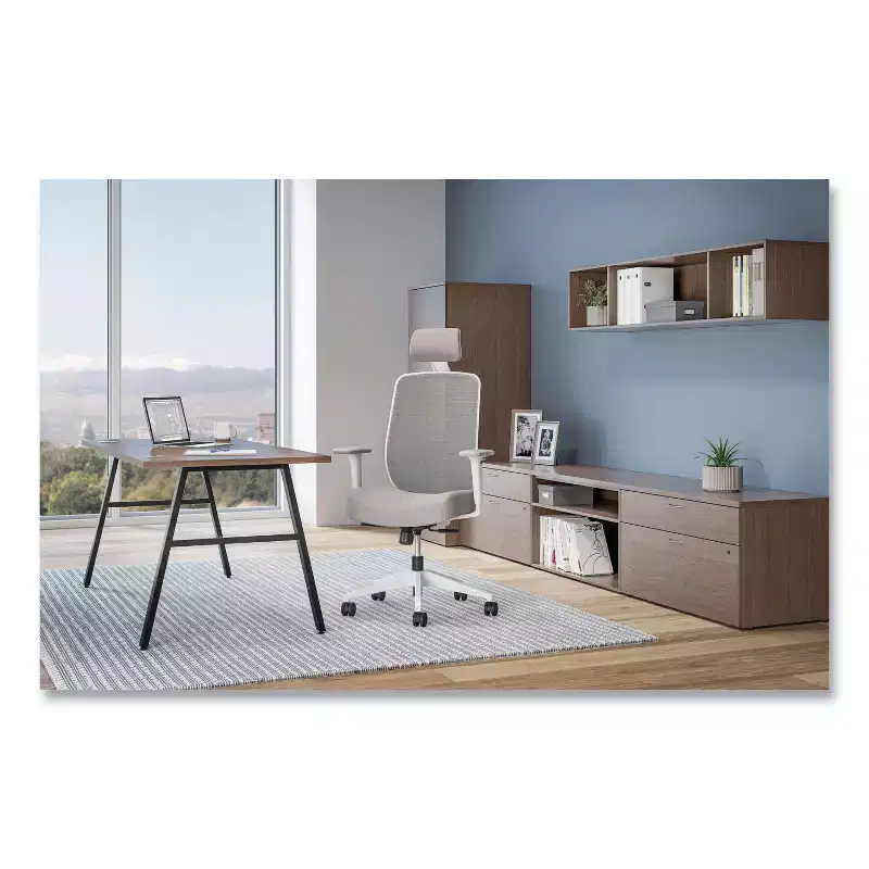 HON Altern Mesh Back Task Chair, 17.95 to 21.1 Seat Height, Gray Seat, Gray/White Back, White Base