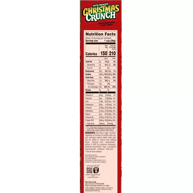 Cap'n Crunch Christmas Crunch Family Size Breakfast Cereal - 20.5oz
