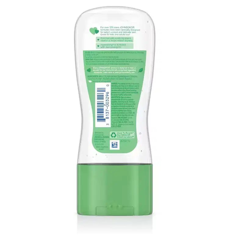 Johnson's Baby Body Oil Gel with Mineral Oil Enriched, Aloe Vera & Vitamin E for Dry Skin - 6.5 fl oz
