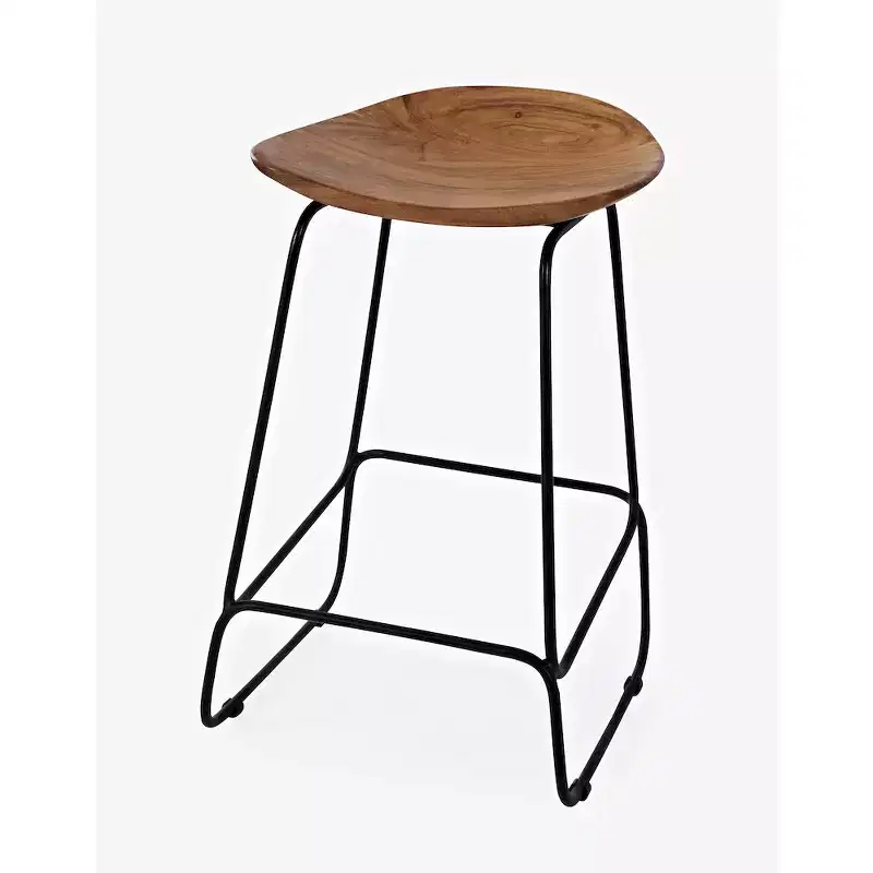 Jofran, Nature's Edge Solid Acacia Counter Height Backless Stool (Set of 3)