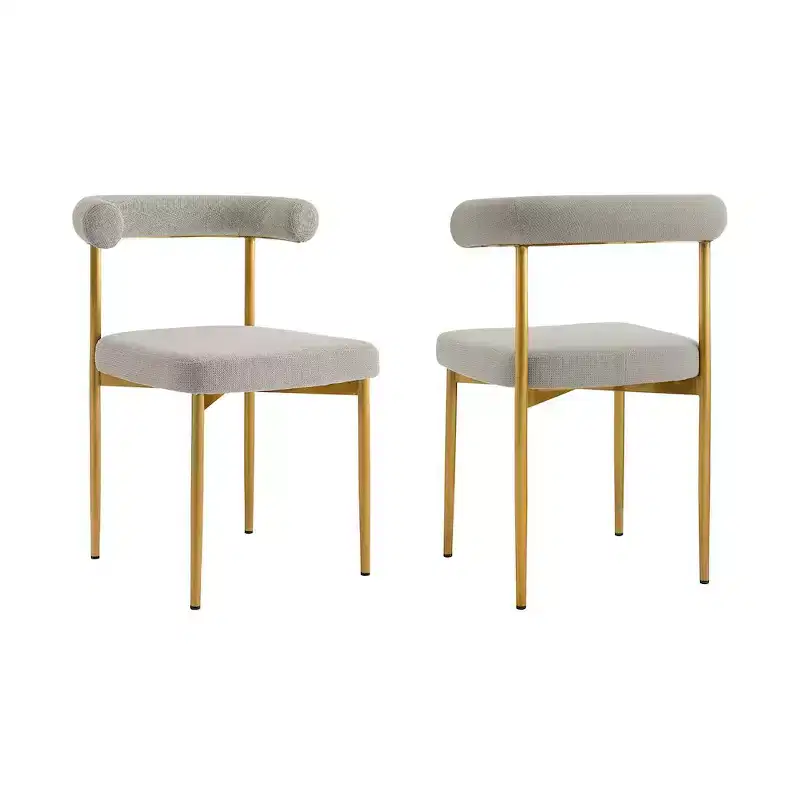 Stainless Steel Polyester Upholstered Dining Chair 23.5