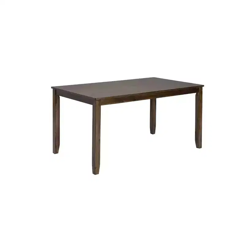 Homy Casa 6-Piece Wooden Dining Table Set with 4 Upholstered Chairs and Bench, Kitchen & Dining Room Furniture, Grey