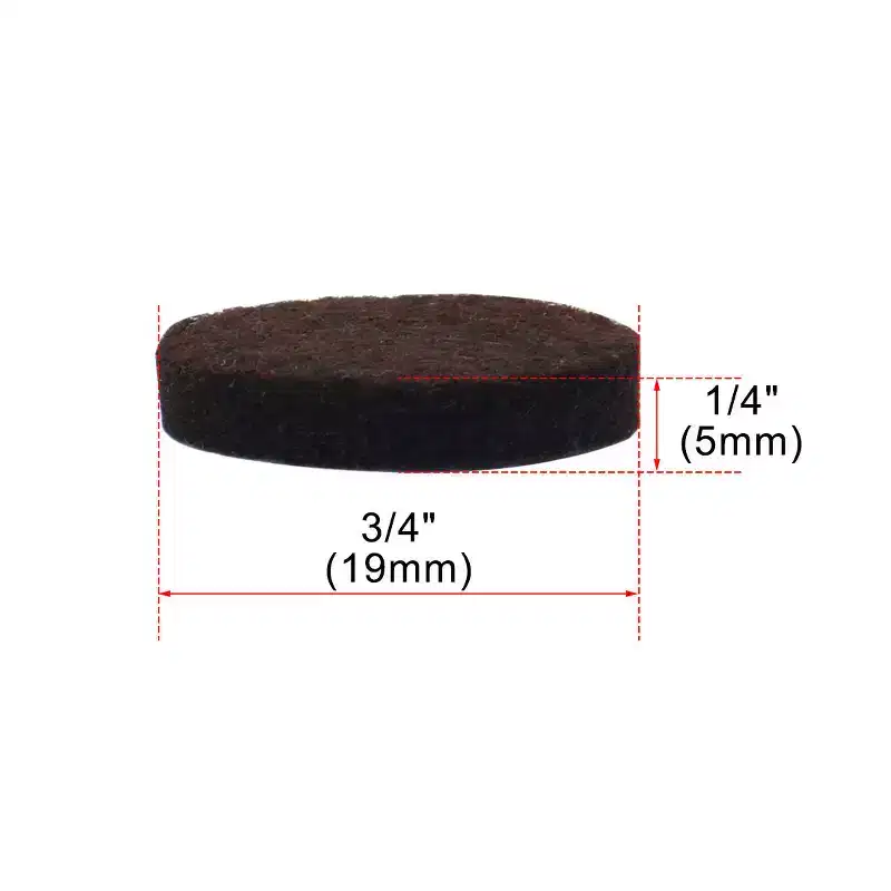 Unique Bargains Round Self-Stick Anti-Scratch Floors Protector Furniture Felt Pads Dark Brown 30 Pcs