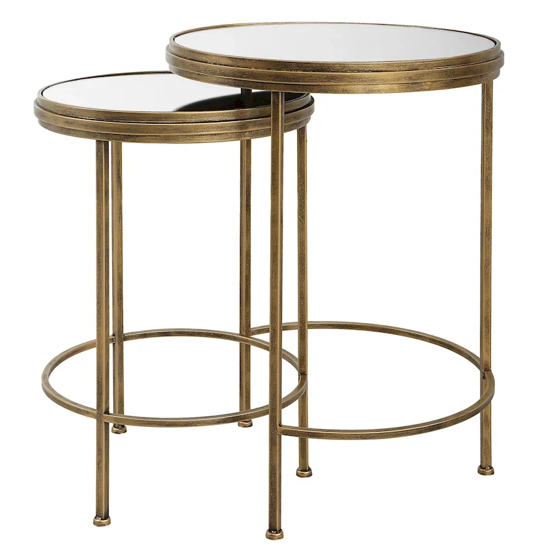 Iron and Glass Nesting Tables