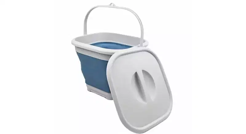 SAMMART 5.5L (1.4 Gallon) Collapsible Square Handy Bucket with Lid
