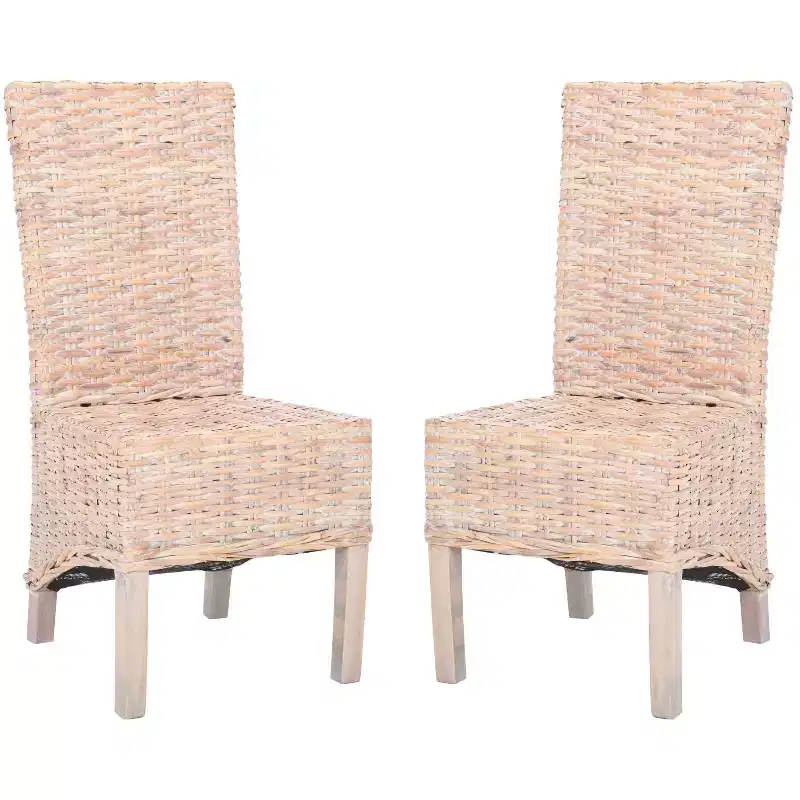 Pembrooke 19 H Rattan Side Chair (Set of 2) - FOX6520 - Safavieh Couture