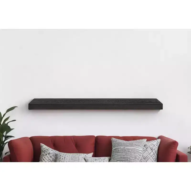 HomeRoots 43 Black Wooden Floating Shelf