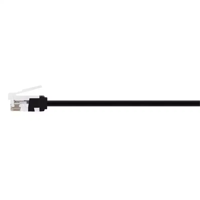 Monoprice Cat6 Ethernet Patch Cable - 0.5 Feet - Black | Stranded, 550MHz, UTP, Pure Bare Copper Wire, 32AWG - Micro SlimRun Series