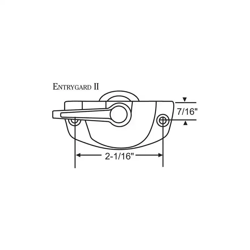 Brixwell 50-789-3 Sash Lock White zinc Die Cast entrygard Ii use With 50-374 Or 372 Keeper