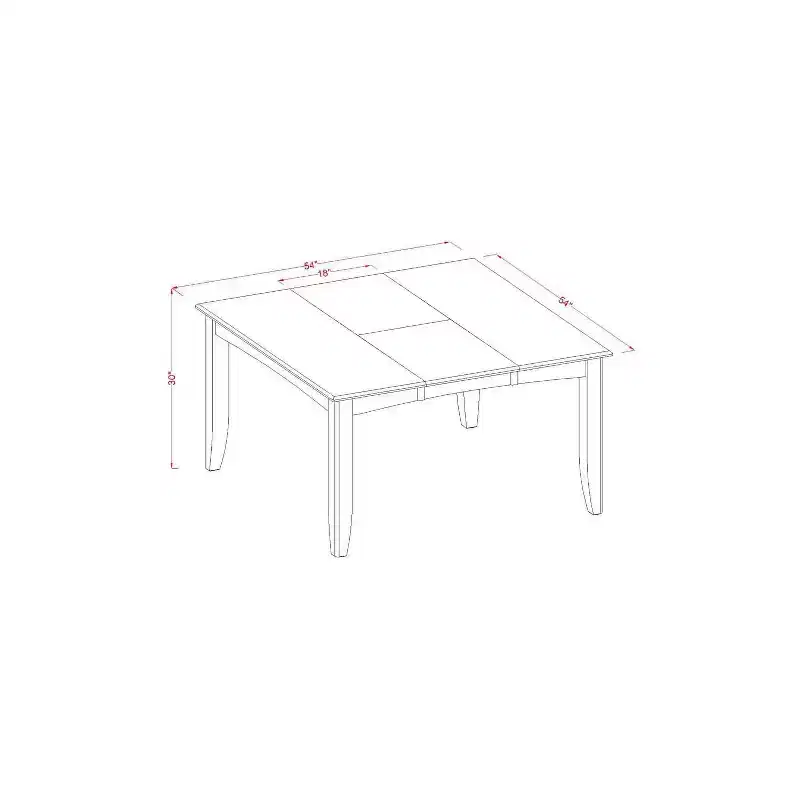 Dinette Set Kitchen Table with Chairs & Bench - Solid Wood Dining Room Set