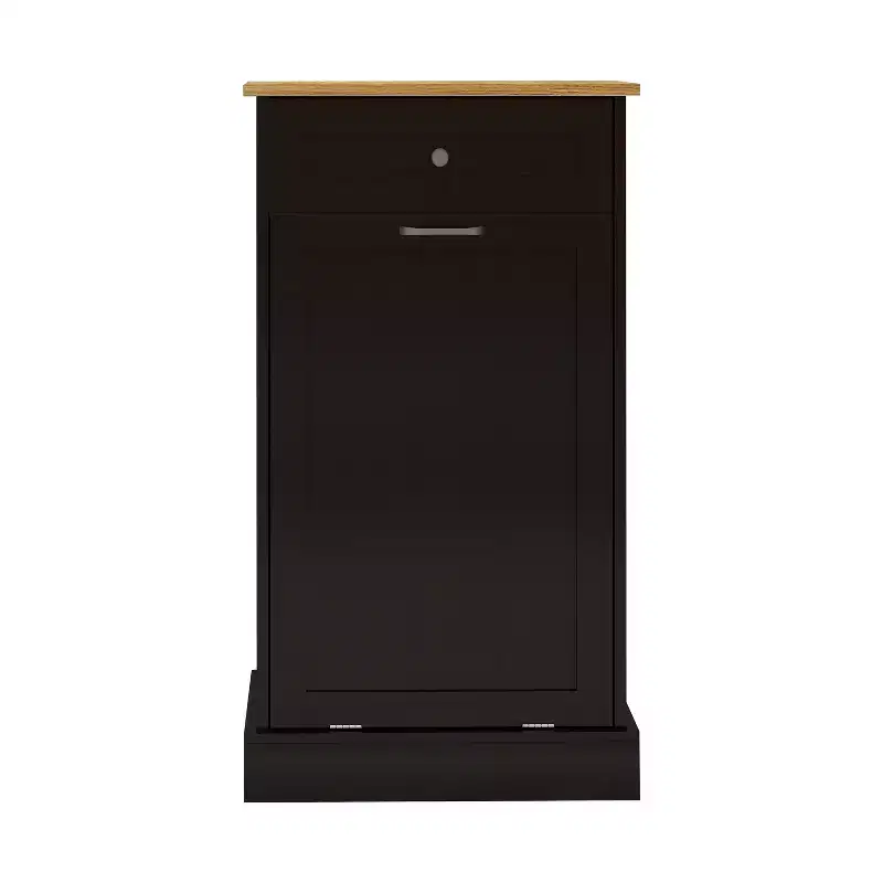 AndMakers 19.68 in. W x 13.77 in. D x 35.62 in. H Ready to Assemble Trash Can Kitchen Cabinet