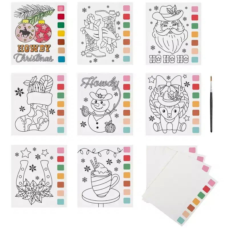 Vivid by Brea Reese: Watercolor Pad Kit - Boots & Bells - 8 Christmas Designs