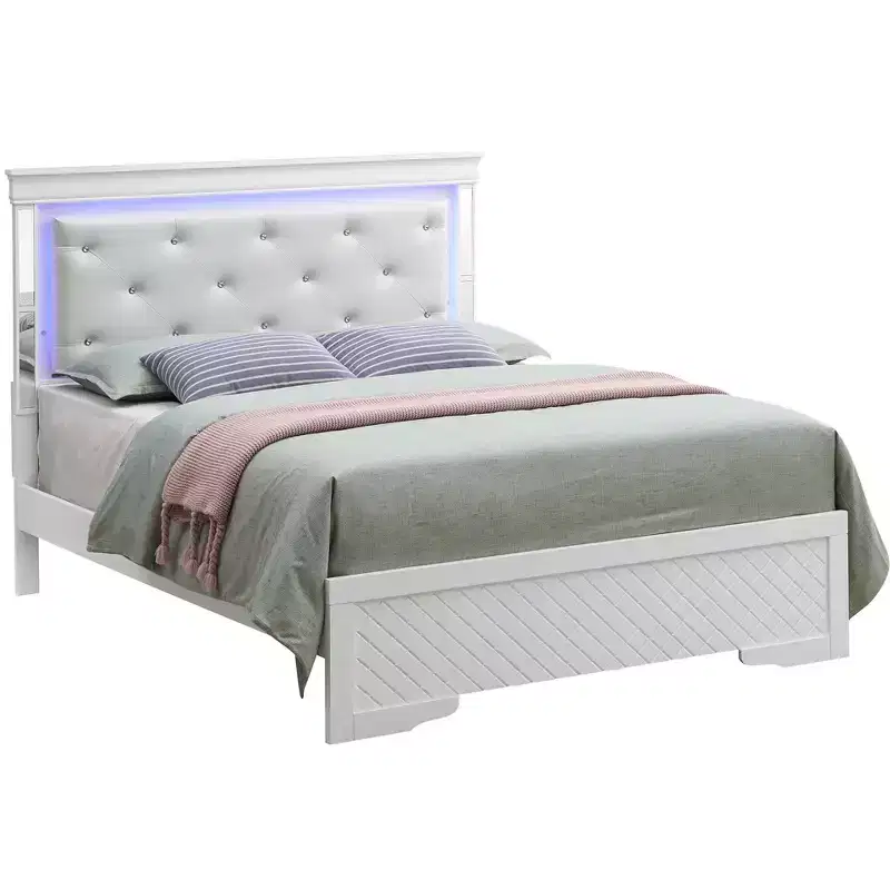 Passion Furniture Verona and Queen Panel Beds