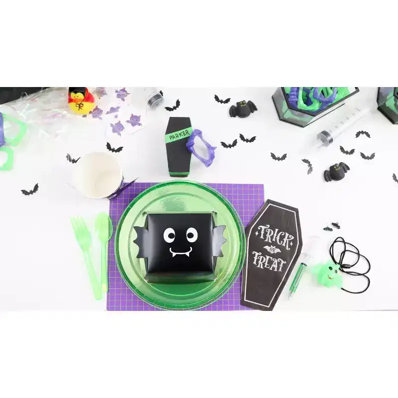Vibrant Neon Plastic Dinner Plates - 20 Ct. for Any Celebration