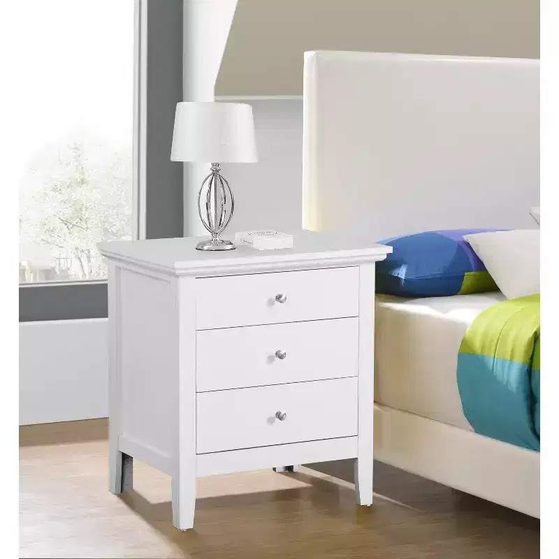 HomeStock Hammond Nightstand  26H x 24W x 18D , Drawer & Durable Oak Finish