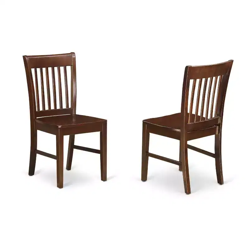 HomeStock 3-Pc Mahogany Finish Solid Wood Top With Dropleaf Dining Table Set