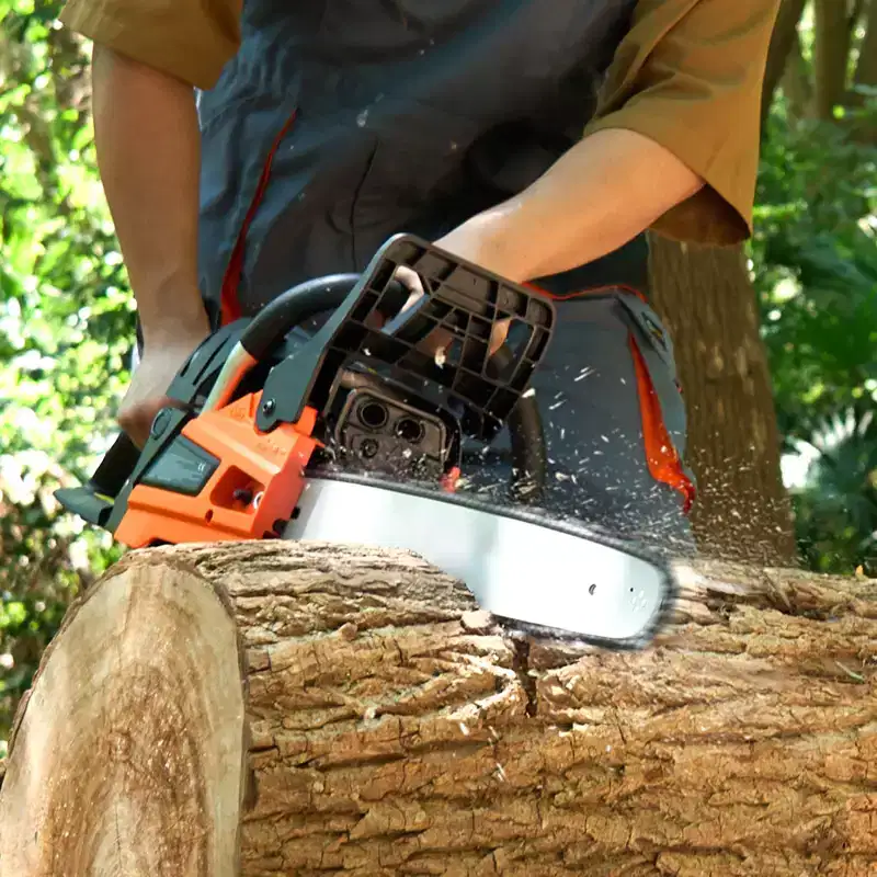 VEVOR Gas Chainsaw, 52CC 18 2.55HP, Gasoline Powered Chain Saw, Handheld Cordless Petrol Chainsaws for Tree Wood Branch Cutting, Orange
