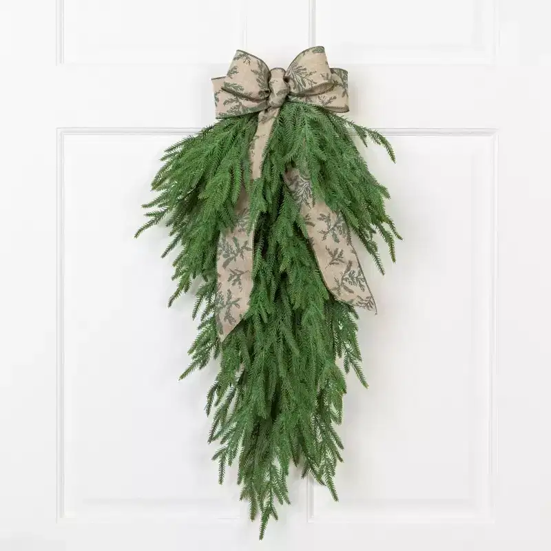 Northlight Norfolk Pine Artificial Christmas Teardrop Swag - 28
