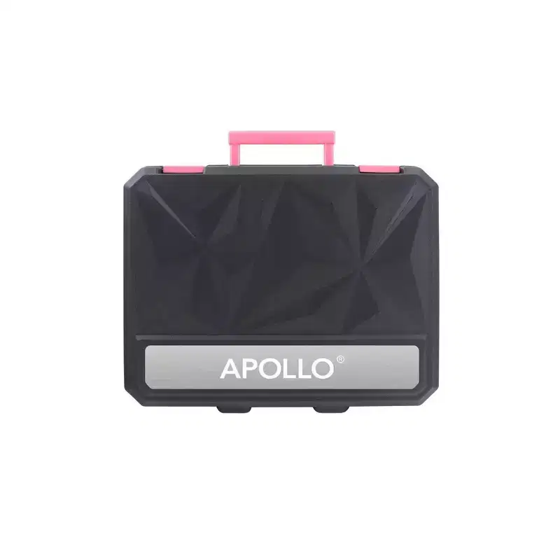 Apollo Tools New and Improved 135pc Household Tool Kit Pink: Steel Alloy, Non-Powered, Includes Level, Scissors, Pliers