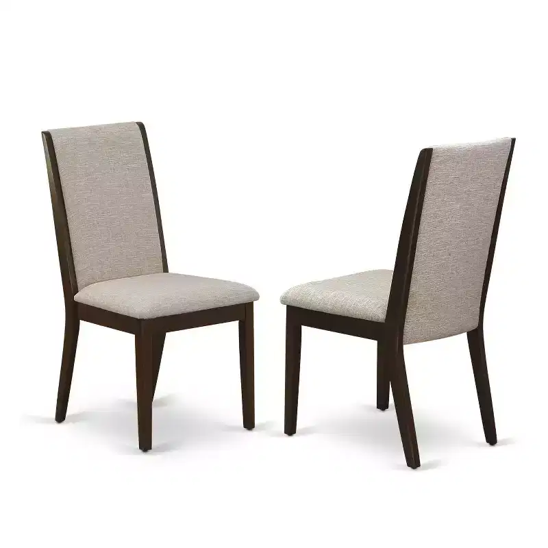Kitchen Table Set with Chairs - 3 Piece Dining Set, Linen Fabric, Butterfly Leaf Table