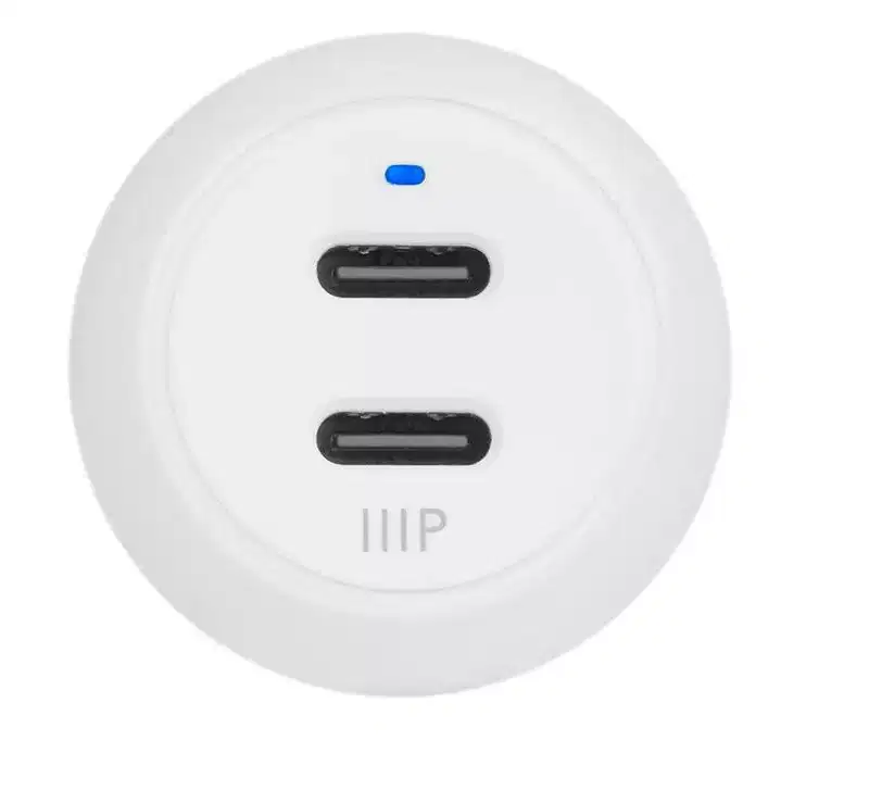 Monoprice 2-Port 45W USB-C Power Delivery Quick Charge Car Charger - Compatible with iPhone & Android