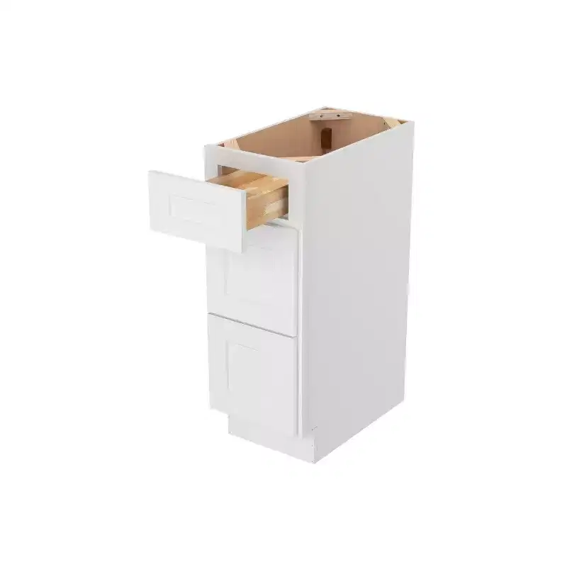 HOMLUX Easy-DIY Ready to Assemble Bath Vanity Cabinet without Top in Shaker White