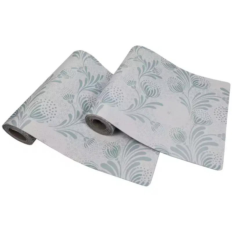 Drymate 12"x59" 2pk Shelf/Drawer Liner - Light Blue Floral: Non-Adhesive Botanical Pattern, Machine Washable