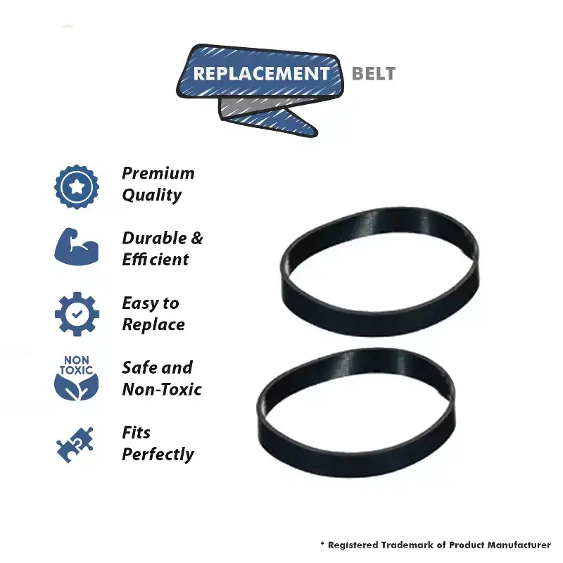Topvacuumparts Replacement Part for Bissell 8852 Steam VacDeep Clean Essential Pump 2 Flat Belts # Compare to Part 1601543