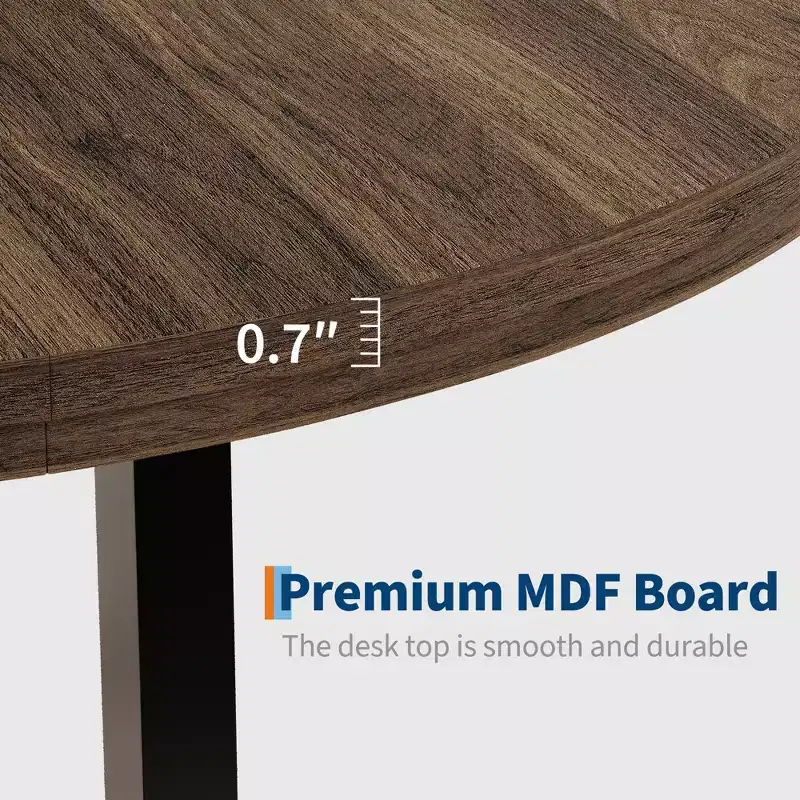 Mdf, Iron J2 Industrial Style Metal Round Dining Table