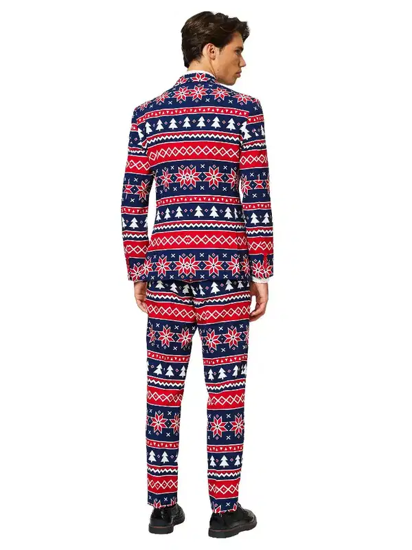 OppoSuits Men's Christmas Suit - Nordic Noel - Blue