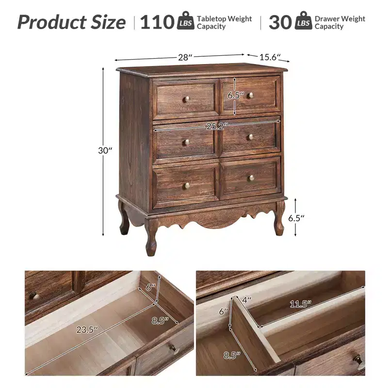Set of 2 Galatea 32'' Traditional Solid Wood 3 - Drawer Accent Chest with Charging Station | HULALA HOME